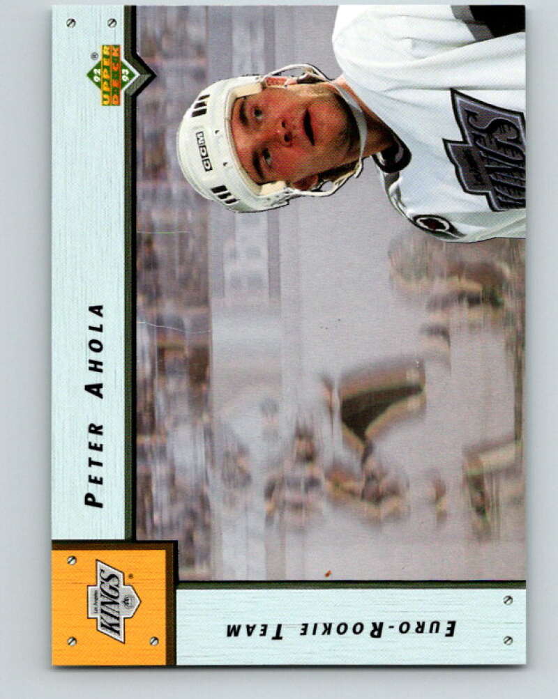 1992-93 Upper Deck Euro-Rookie Team #ERT4 Peter Ahola   V26657