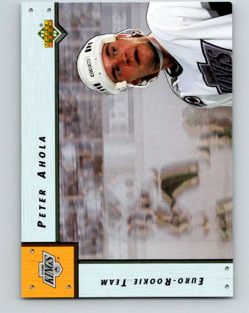 1992-93 Upper Deck Euro-Rookie Team #ERT4 Peter Ahola   V26658