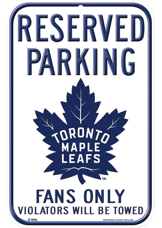 Toronto Maple Leafs Wincraft 11"x17" Reserved Parking Fans Only Sign