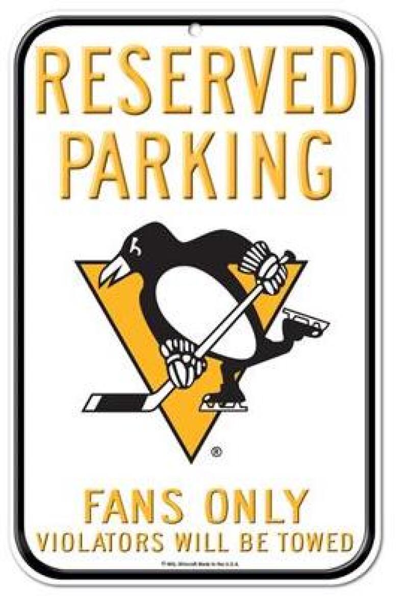 Pittsburgh Penguins Wincraft 11"x17" Reserved Parking Fans Only Sign