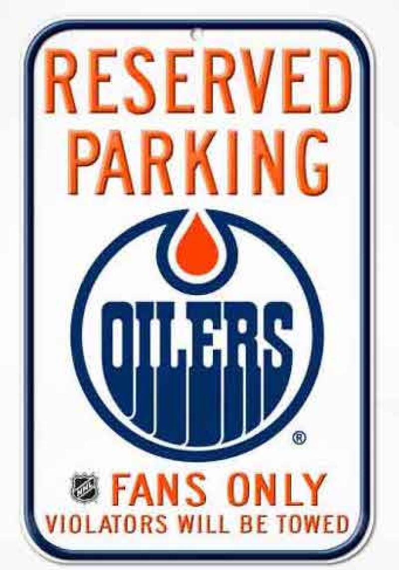 Edmonton Oilers Wincraft 11"x17" Reserved Parking Fans Only Sign