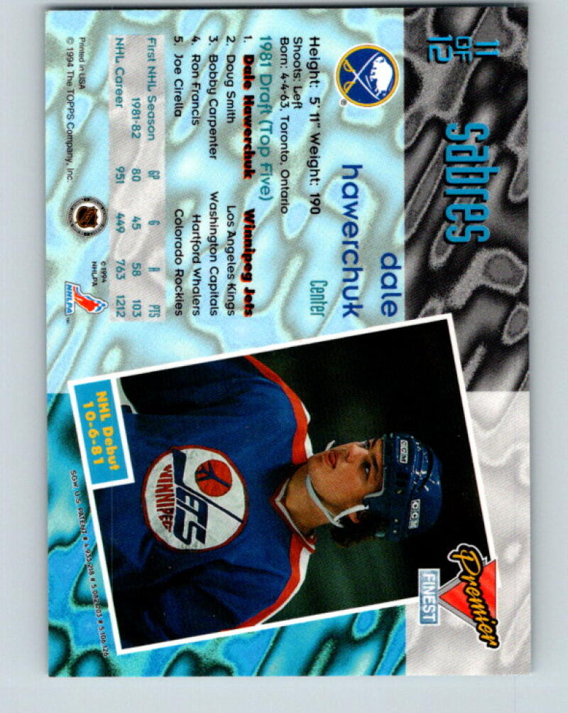 1993-94 OPC Premier Finest #11 Dale Hawerchuk MINT V26668