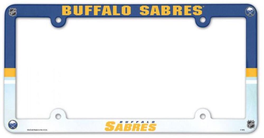 Buffalo Sabres Plastic License Plate Frame - Standard 6"x12"