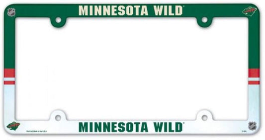Minnesota Wild Plastic License Plate Frame - Standard 6"x12"
