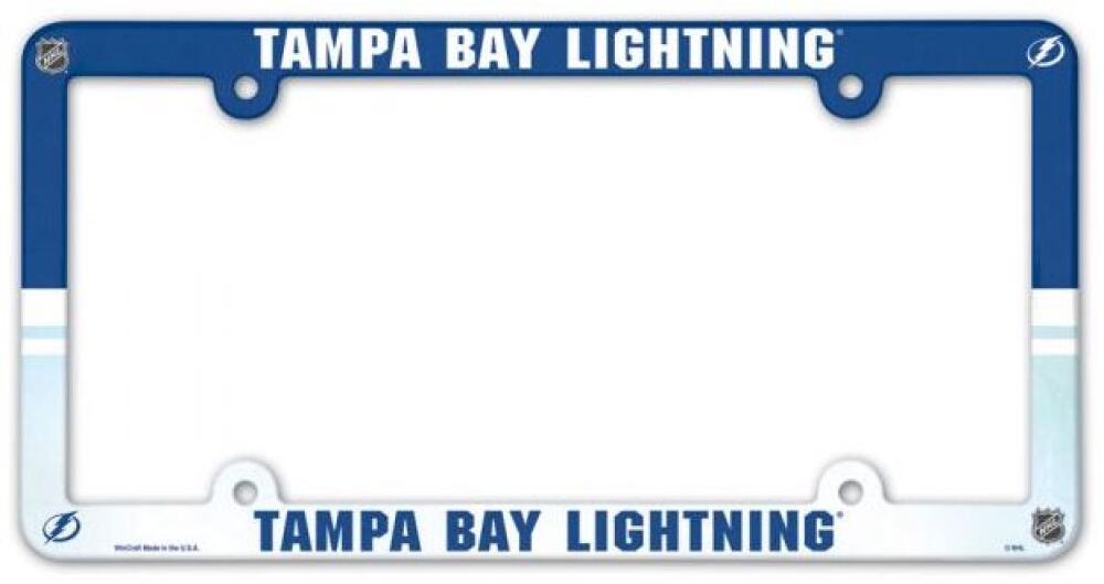 Tampa Bay Lightning Plastic License Plate Frame - Standard 6"x12"