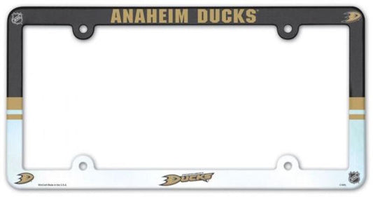 Anaheim Ducks Plastic License Plate Frame - Standard 6"x12"