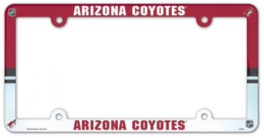 Arizona Coyotes Plastic License Plate Frame - Standard 6"x12"