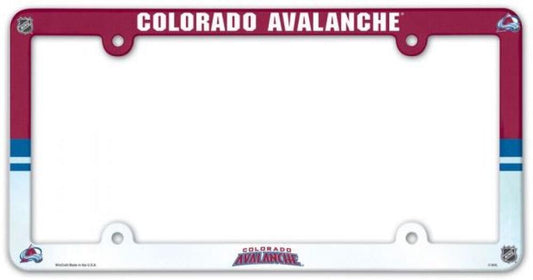 Colorado Avalanche Plastic License Plate Frame - Standard 6"x12"