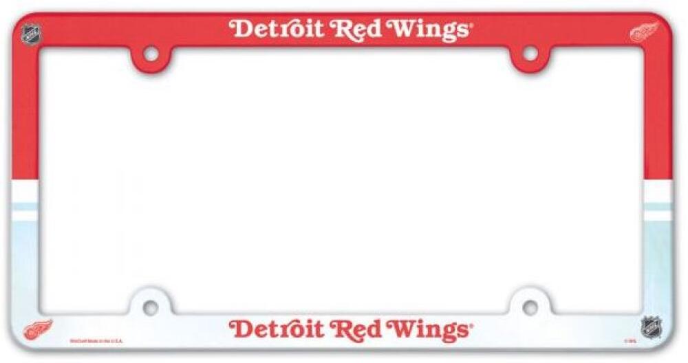 Detroit Red Wings Plastic License Plate Frame - Standard 6"x12"
