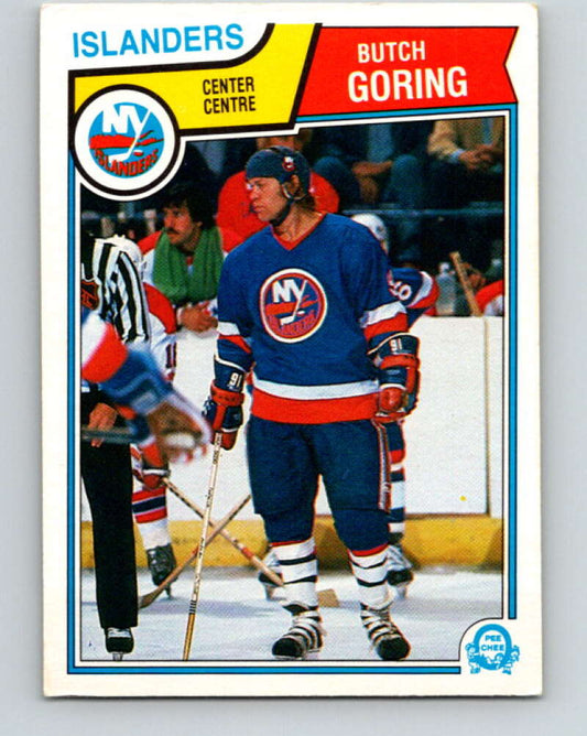 1983-84 O-Pee-Chee #7 Butch Goring  New York Islanders  V26694