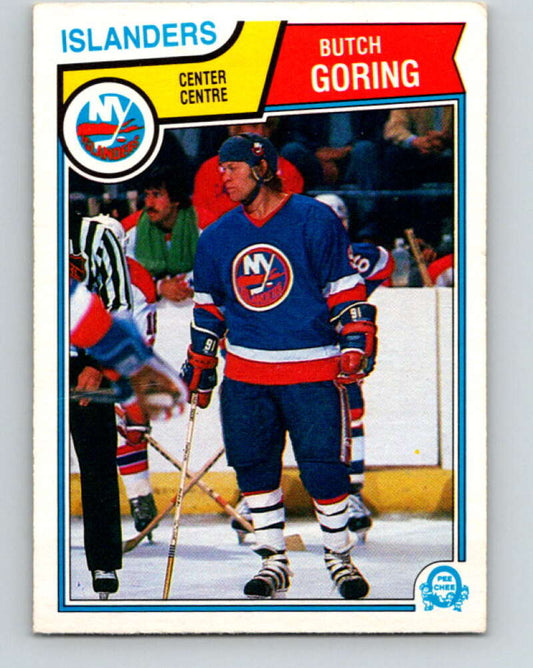 1983-84 O-Pee-Chee #7 Butch Goring  New York Islanders  V26695