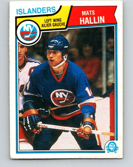 1983-84 O-Pee-Chee #8 Mats Hallin  RC Rookie Islanders  V26698