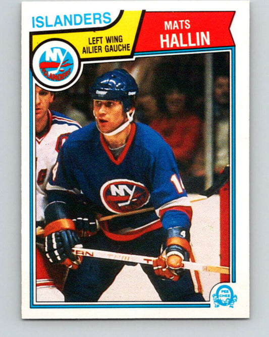 1983-84 O-Pee-Chee #8 Mats Hallin  RC Rookie Islanders  V26702