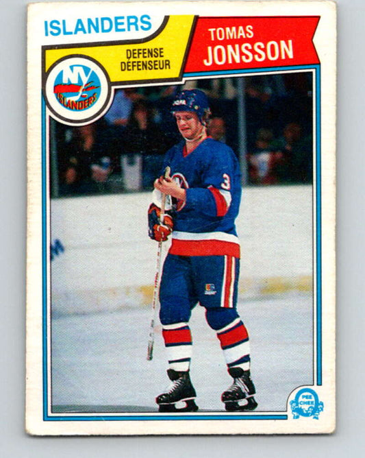 1983-84 O-Pee-Chee #9 Tomas Jonsson  New York Islanders  V26703