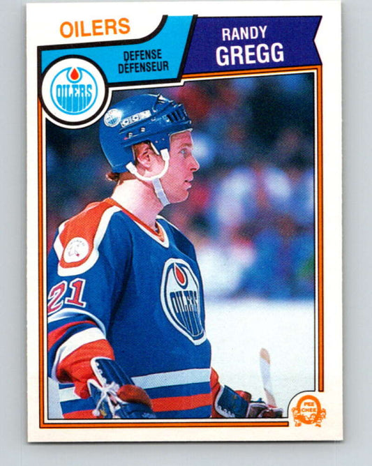 1983-84 O-Pee-Chee #28 Randy Gregg RC Rookie Oilers  V26768