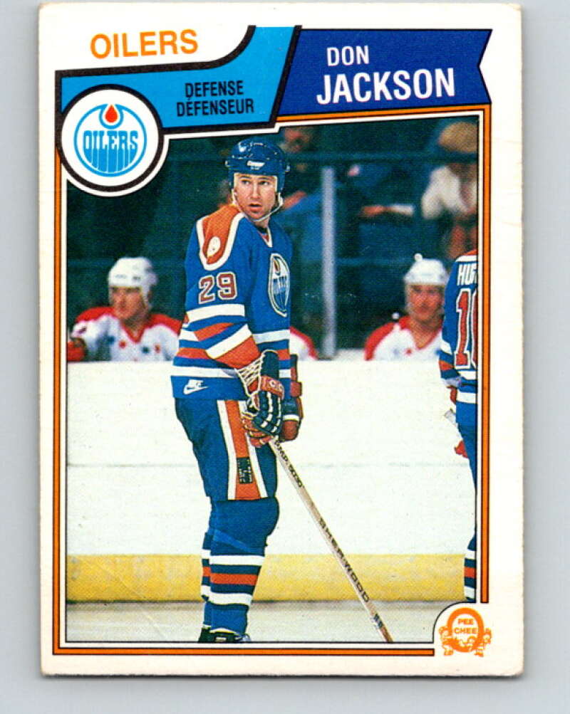 1983-84 O-Pee-Chee #33 Don Jackson RC Rookie  Oilers  V26786