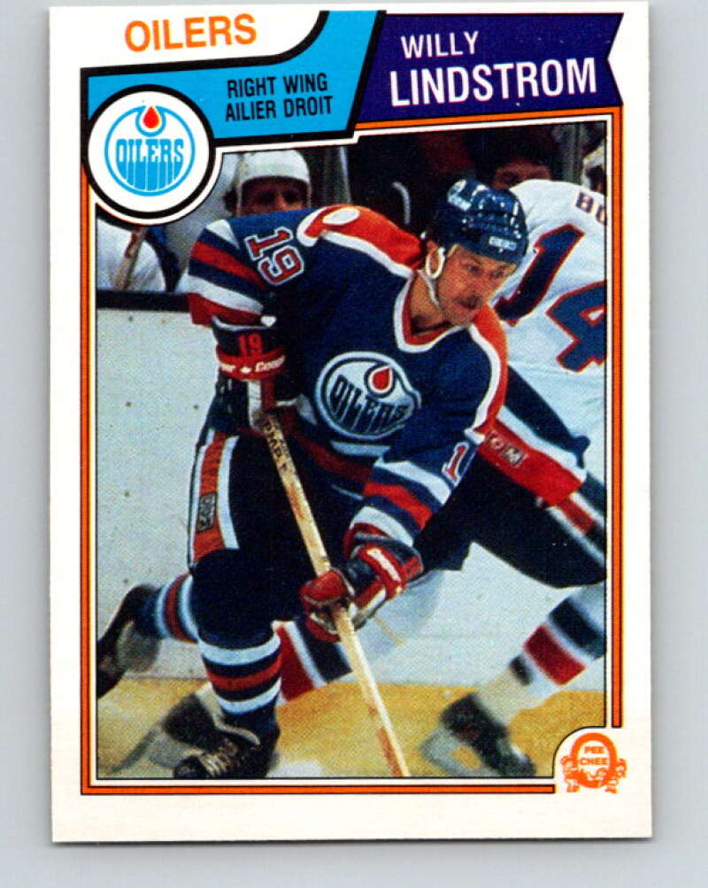 1983-84 O-Pee-Chee #35 Willy Lindstrom  Edmonton Oilers  V26789