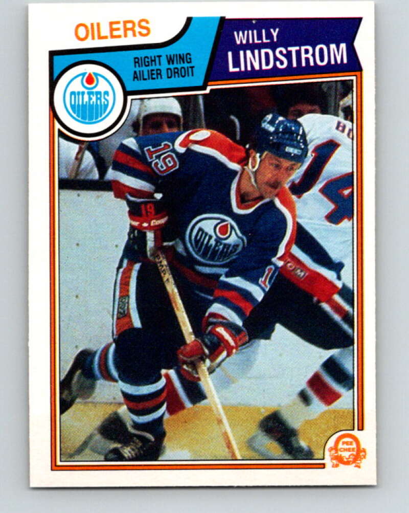 1983-84 O-Pee-Chee #35 Willy Lindstrom  Edmonton Oilers  V26790
