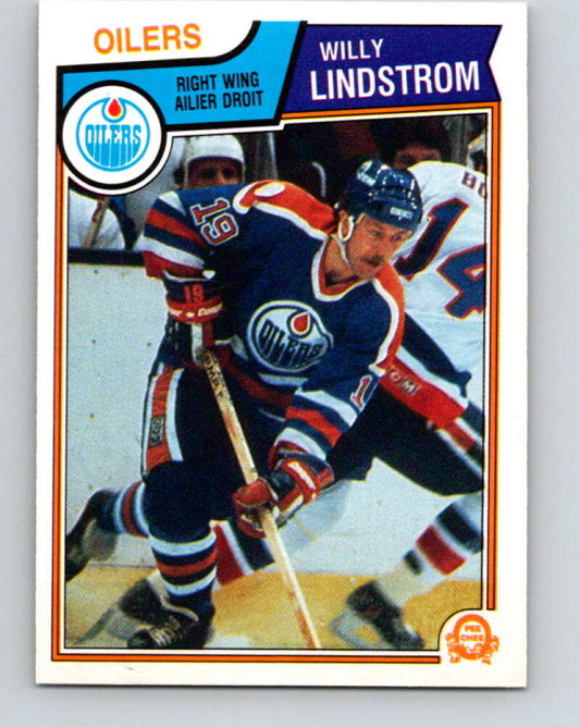 1983-84 O-Pee-Chee #35 Willy Lindstrom  Edmonton Oilers  V26794