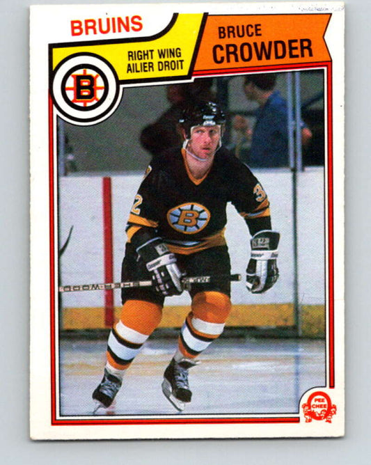 1983-84 O-Pee-Chee #46 Bruce Crowder  Boston Bruins  V26829