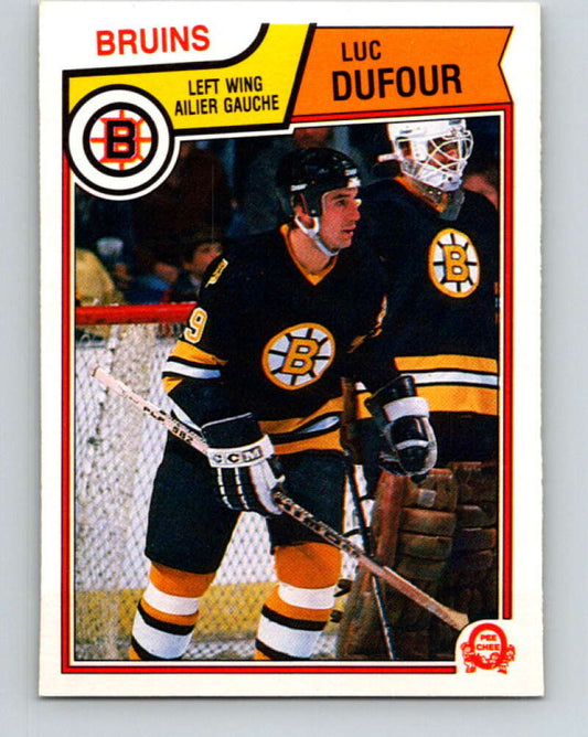 1983-84 O-Pee-Chee #48 Luc Dufour  RC Rookie Boston Bruins  V26838