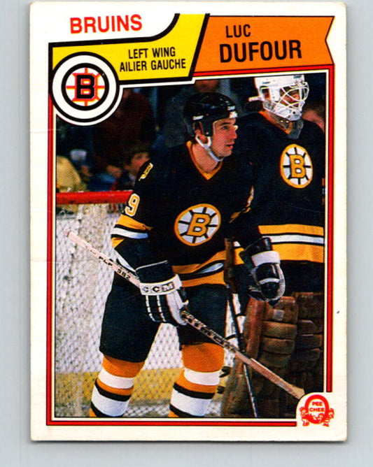 1983-84 O-Pee-Chee #48 Luc Dufour  RC Rookie Boston Bruins  V26839