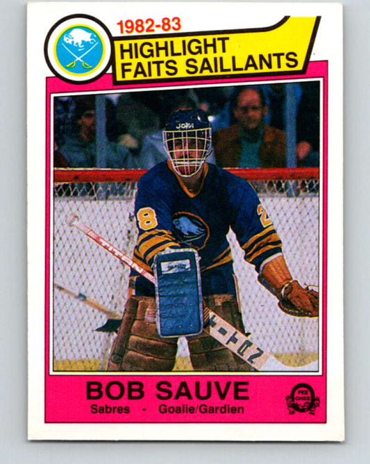 1983-84 O-Pee-Chee #61 Bob Sauve HL  Buffalo Sabres  V26888