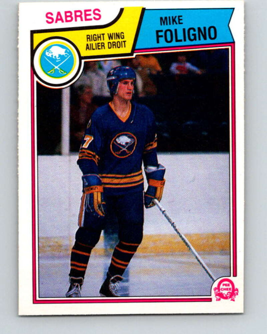 1983-84 O-Pee-Chee #63 Mike Foligno  Buffalo Sabres  V26894