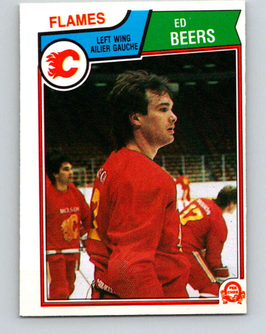 1983-84 O-Pee-Chee #76 Ed Beers  RC Rookie Calgary Flames  V26950