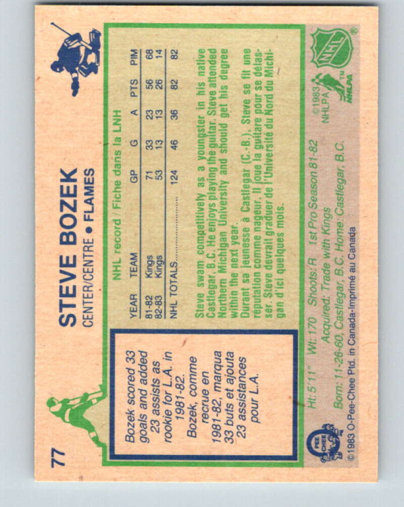1983-84 O-Pee-Chee #77 Steve Bozek  Calgary Flames  V26953