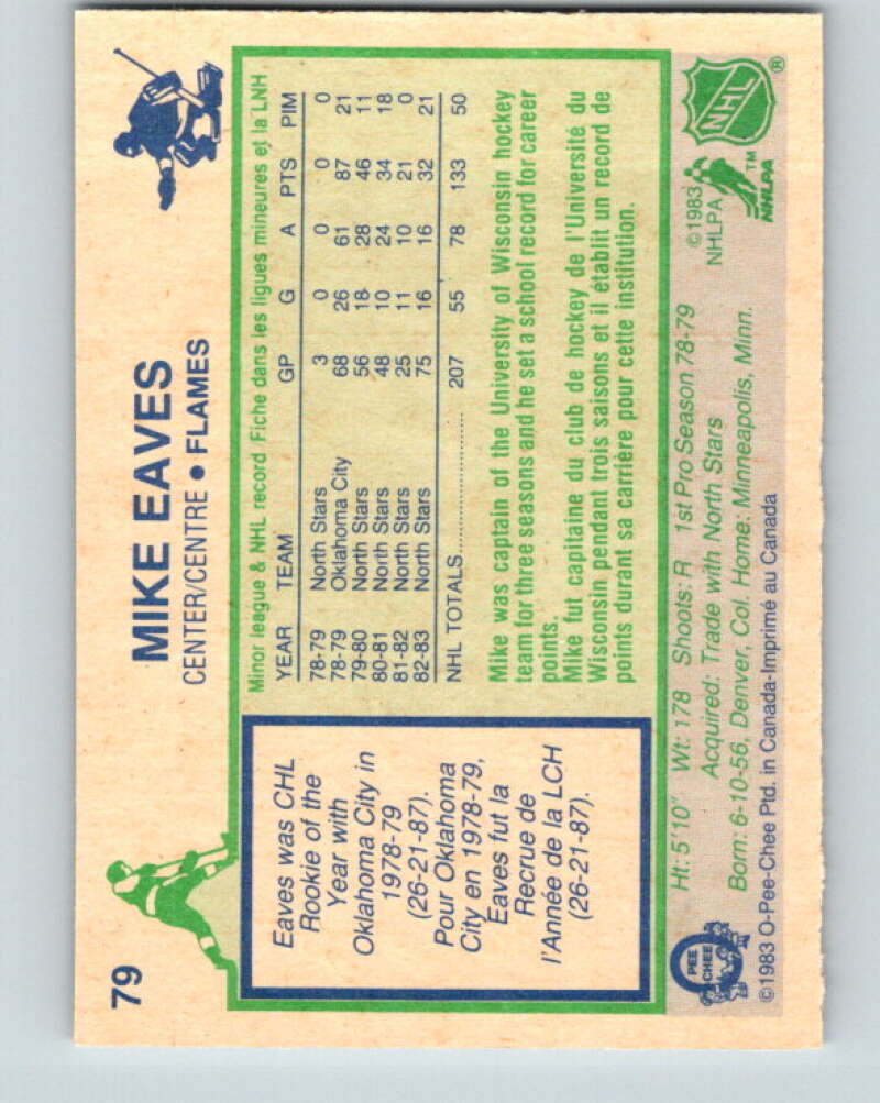 1983-84 O-Pee-Chee #79 Mike Eaves  Calgary Flames  V26958