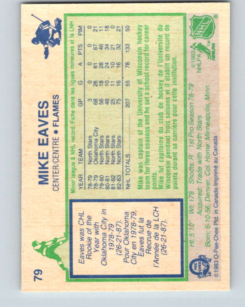 1983-84 O-Pee-Chee #79 Mike Eaves  Calgary Flames  V26959