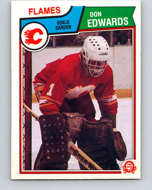 1983-84 O-Pee-Chee #80 Don Edwards  Calgary Flames  V26964