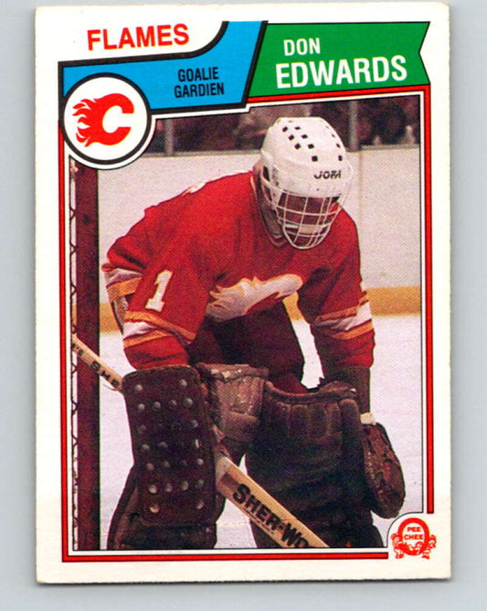 1983-84 O-Pee-Chee #80 Don Edwards  Calgary Flames  V26965