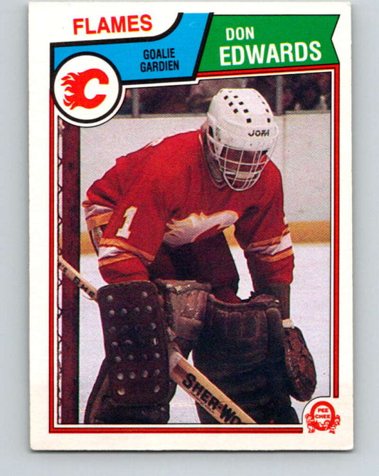 1983-84 O-Pee-Chee #80 Don Edwards  Calgary Flames  V26966