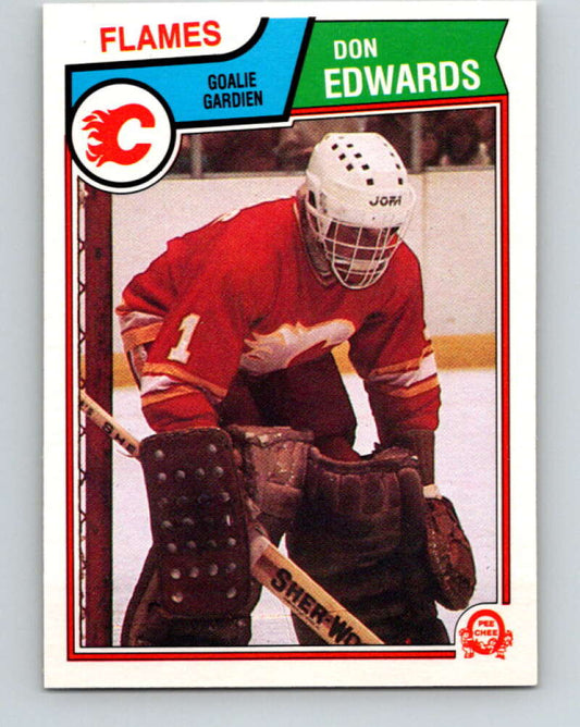 1983-84 O-Pee-Chee #80 Don Edwards  Calgary Flames  V26967