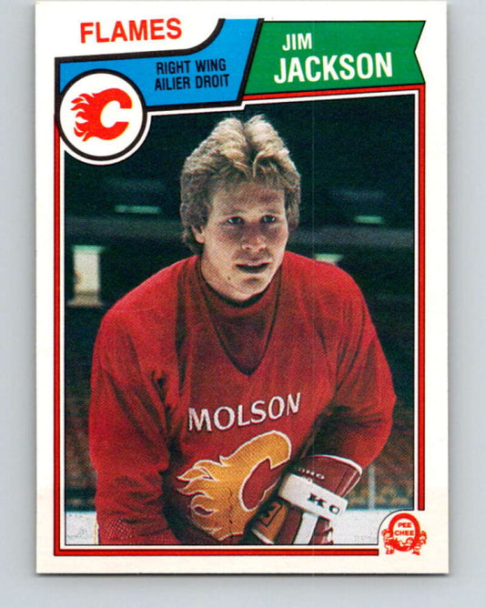 1983-84 O-Pee-Chee #84 Jim Jackson  RC Rookie Calgary Flames  V26977