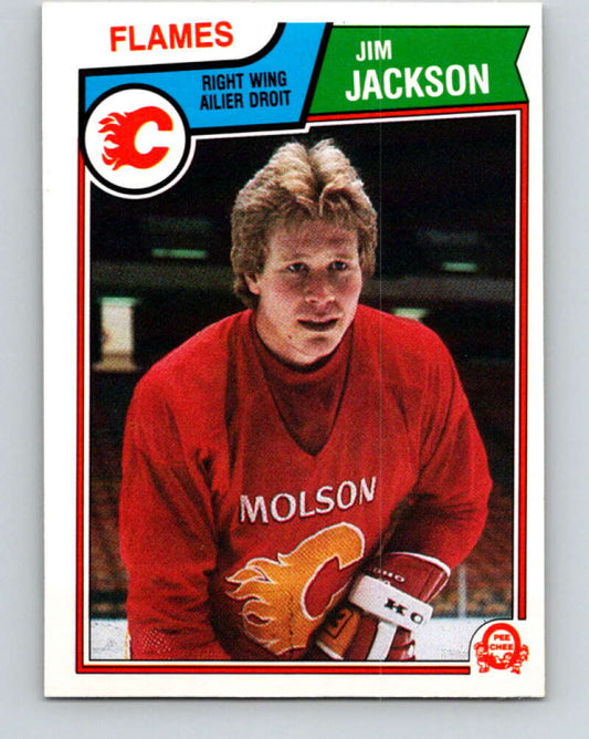 1983-84 O-Pee-Chee #84 Jim Jackson  RC Rookie Calgary Flames  V26979