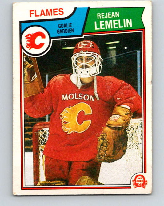 1983-84 O-Pee-Chee #86 Reggie Lemelin  Calgary Flames  V26983