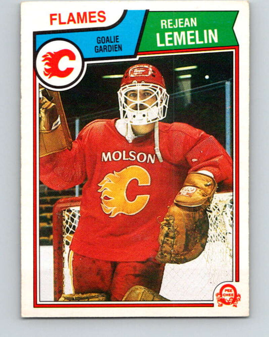 1983-84 O-Pee-Chee #86 Reggie Lemelin  Calgary Flames  V26984