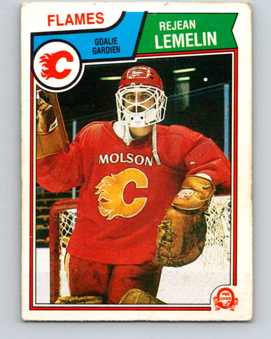 1983-84 O-Pee-Chee #86 Reggie Lemelin  Calgary Flames  V26985