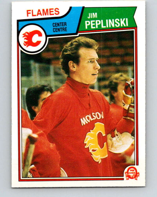 1983-84 O-Pee-Chee #90 Jim Peplinski  Calgary Flames  V26998