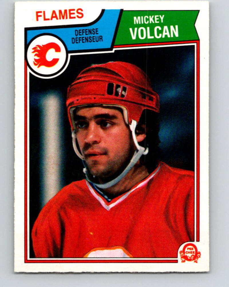 1983-84 O-Pee-Chee #94 Mickey Volcan  RC Rookie Calgary Flames  V27008