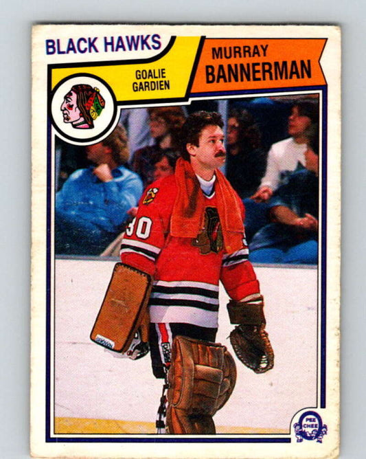 1983-84 O-Pee-Chee #97 Murray Bannerman  Chicago Blackhawks  V27014