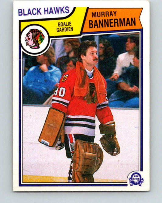 1983-84 O-Pee-Chee #97 Murray Bannerman  Chicago Blackhawks  V27016
