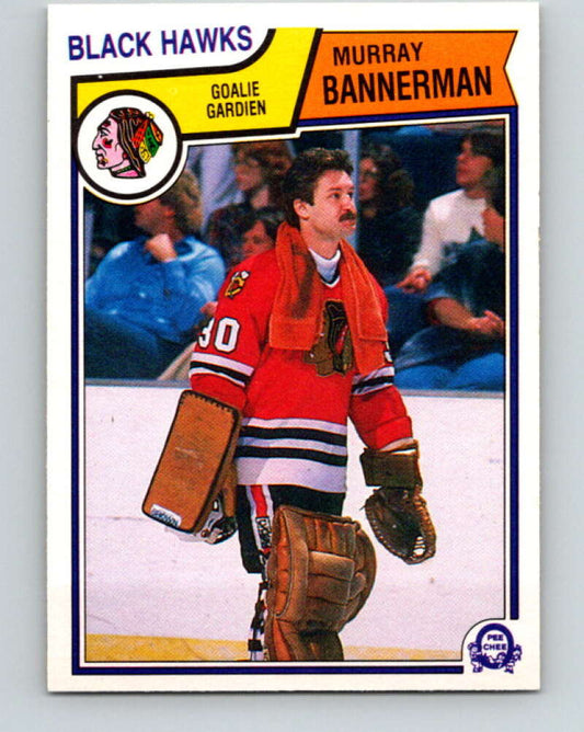 1983-84 O-Pee-Chee #97 Murray Bannerman  Chicago Blackhawks  V27018