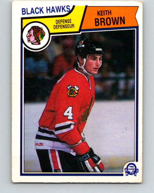 1983-84 O-Pee-Chee #98 Keith Brown  Chicago Blackhawks  V27019