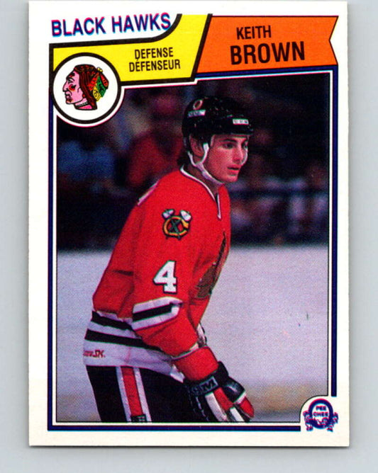 1983-84 O-Pee-Chee #98 Keith Brown  Chicago Blackhawks  V27020