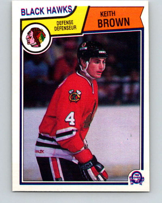 1983-84 O-Pee-Chee #98 Keith Brown  Chicago Blackhawks  V27021