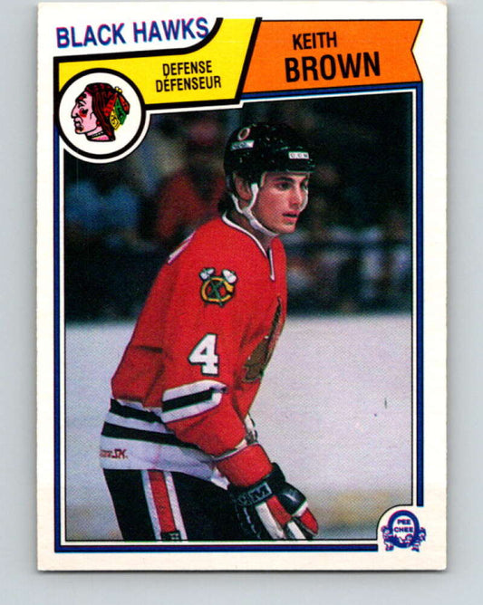 1983-84 O-Pee-Chee #98 Keith Brown  Chicago Blackhawks  V27022